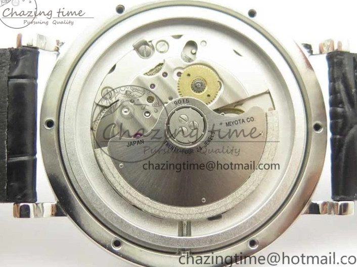 MIROTIME 0730 Portofino Automatic SS MKF 1:1 Best Edition White Dial On Black Leather Strap MIYOTA 9015 V Original 7204